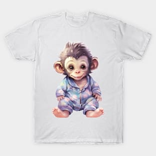 Chimpanzee Wearing Pajamas T-Shirt